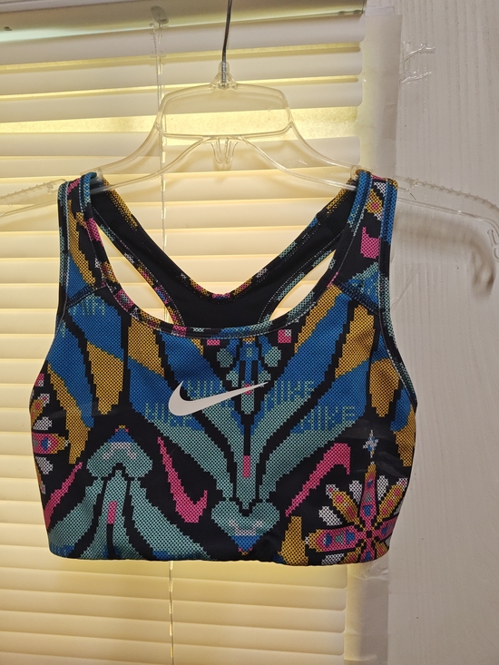 Nike Other - Nike Multicolor Geo Print Sports Bra - Blue, Yellow, Pink, Black